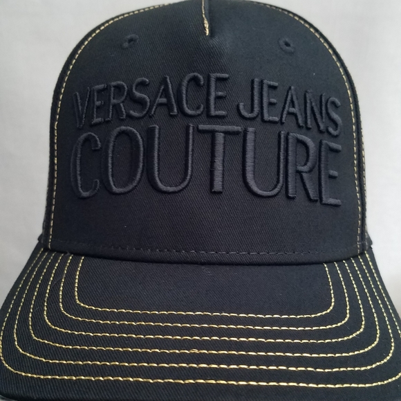New Men's "Versace Couture" Black Baseball Cap - Picture 3 of 9